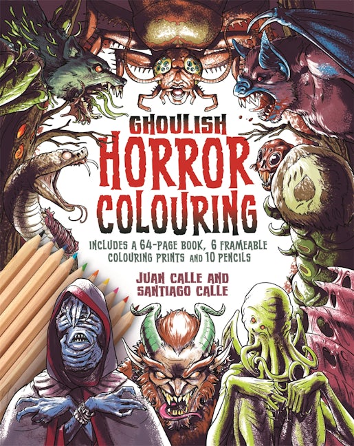 Cover image for Ghoulish Horror Colouring Kit, isbn: 9781398856165