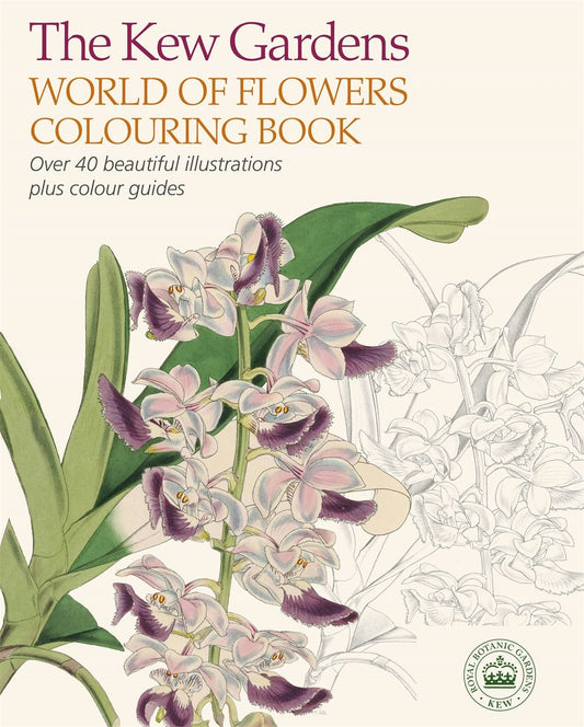 Cover image for The Kew Gardens World of Flowers Colouring Book, isbn: 9781784283223