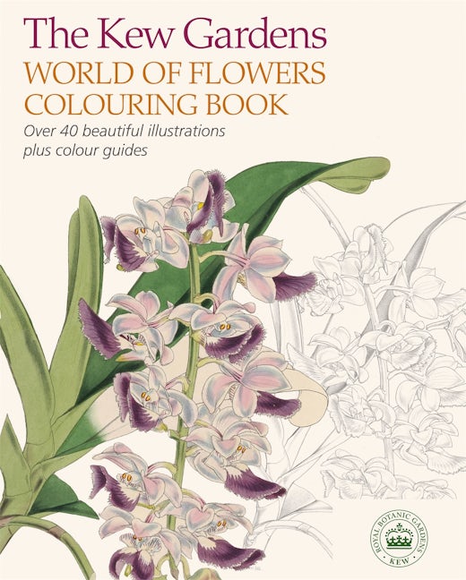 Cover image for The Kew Gardens World of Flowers Colouring Book, isbn: 9781784283223