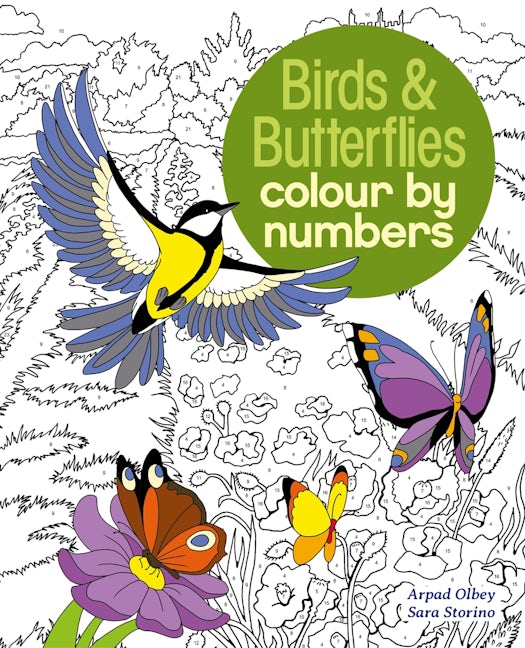 Cover image for Birds & Butterflies Colour by Numbers, isbn: 9781784286491