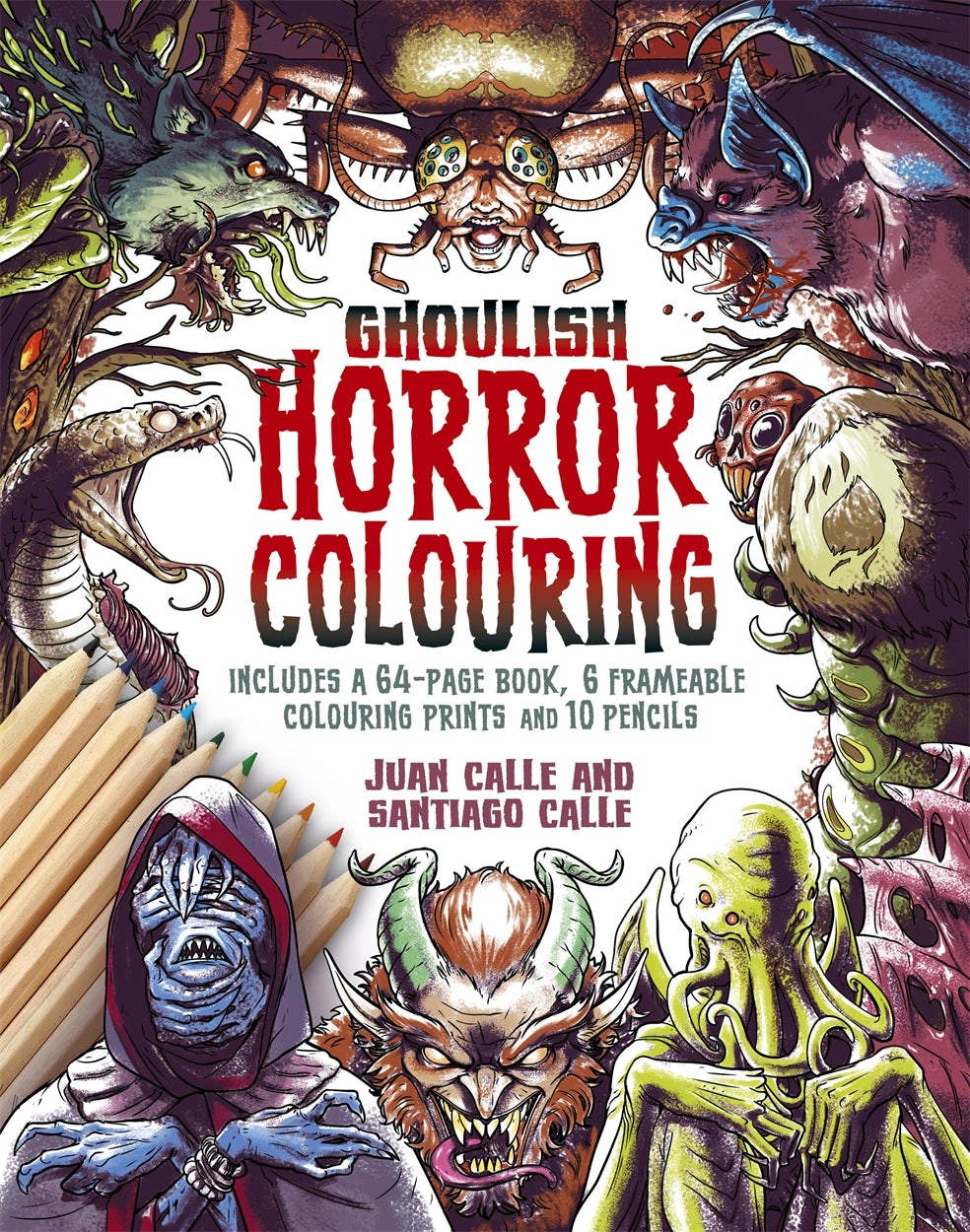 Cover image for Ghoulish Horror Colouring Kit, isbn: 9781398856165