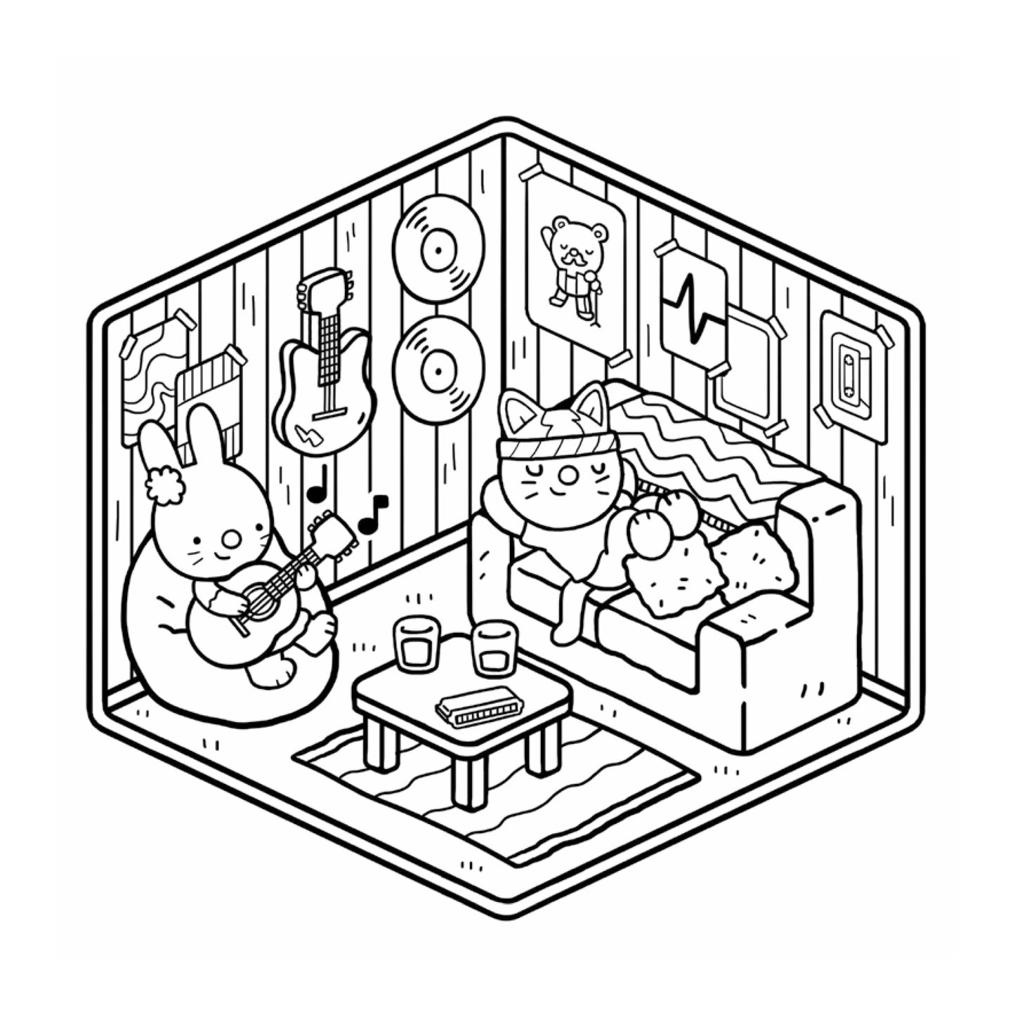 Colouring Corner: Cosy Homes