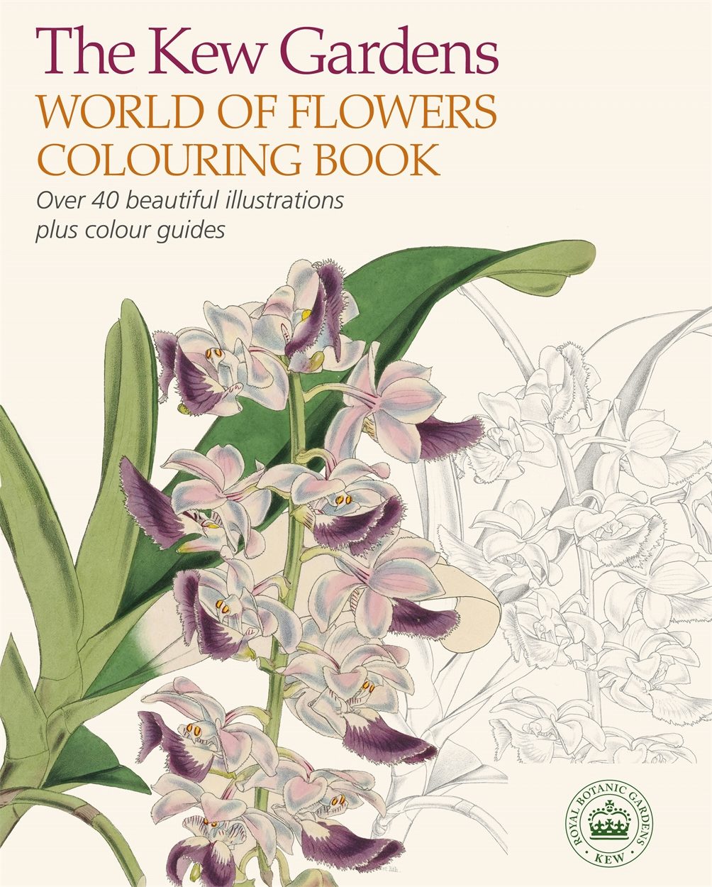 Cover image for The Kew Gardens World of Flowers Colouring Book, isbn: 9781784283223