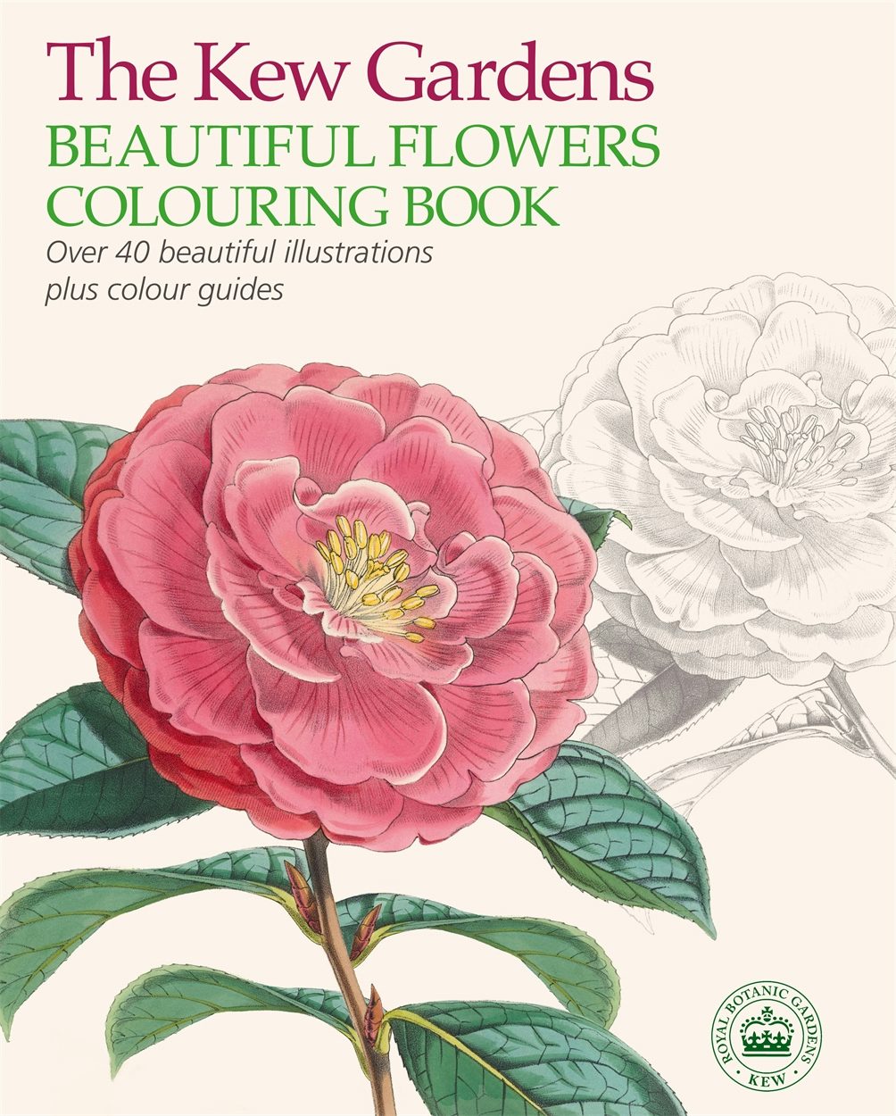 Cover image for The Kew Gardens Beautiful Flowers Colouring Book, isbn: 9781784283230